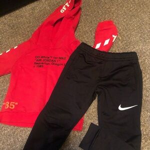 Bundle ‼️ OFF WHITE inspired hoodie, Authentic Nike joggers